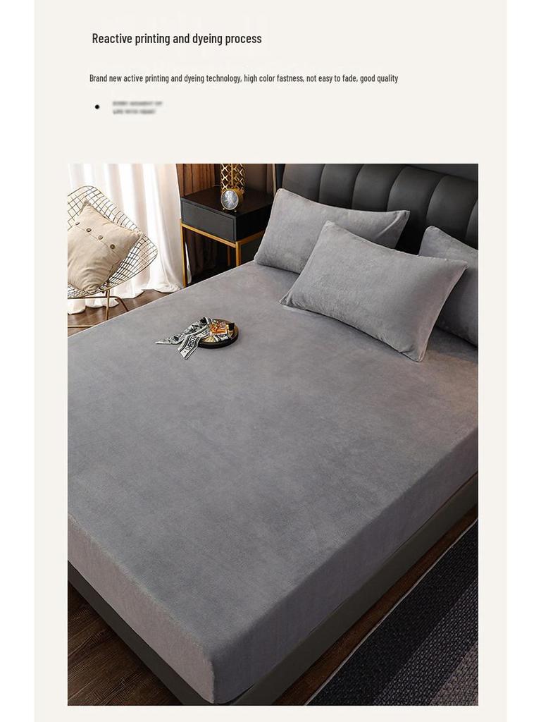 Winter Velvet Fitted Baby Sheet Set - Thick, Flocked, Non-slip, Warm Milk Velvet Sheet & Pillowcase Cover