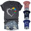 New Womens Shortsleeved Casual Tshirt Accept Understand Love Printed Summer Fashion Loose Top with Shortsleeved Pullover