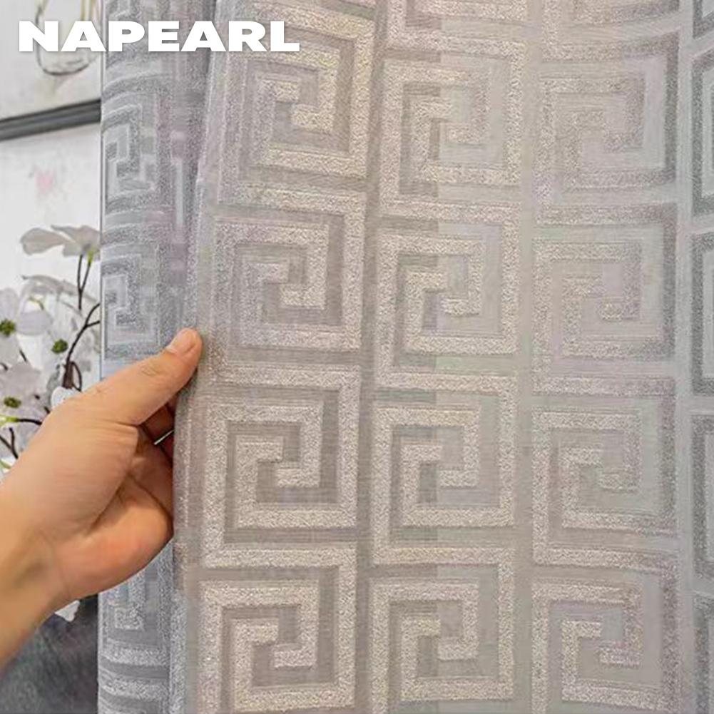1 ks NAPEARL 30% zatemňovací žakárový závěs Evropský klasický luxusní průsvitný voálový závěs do ložnice, obývacího pokoje, na balkonové okno, bytová dekorace
