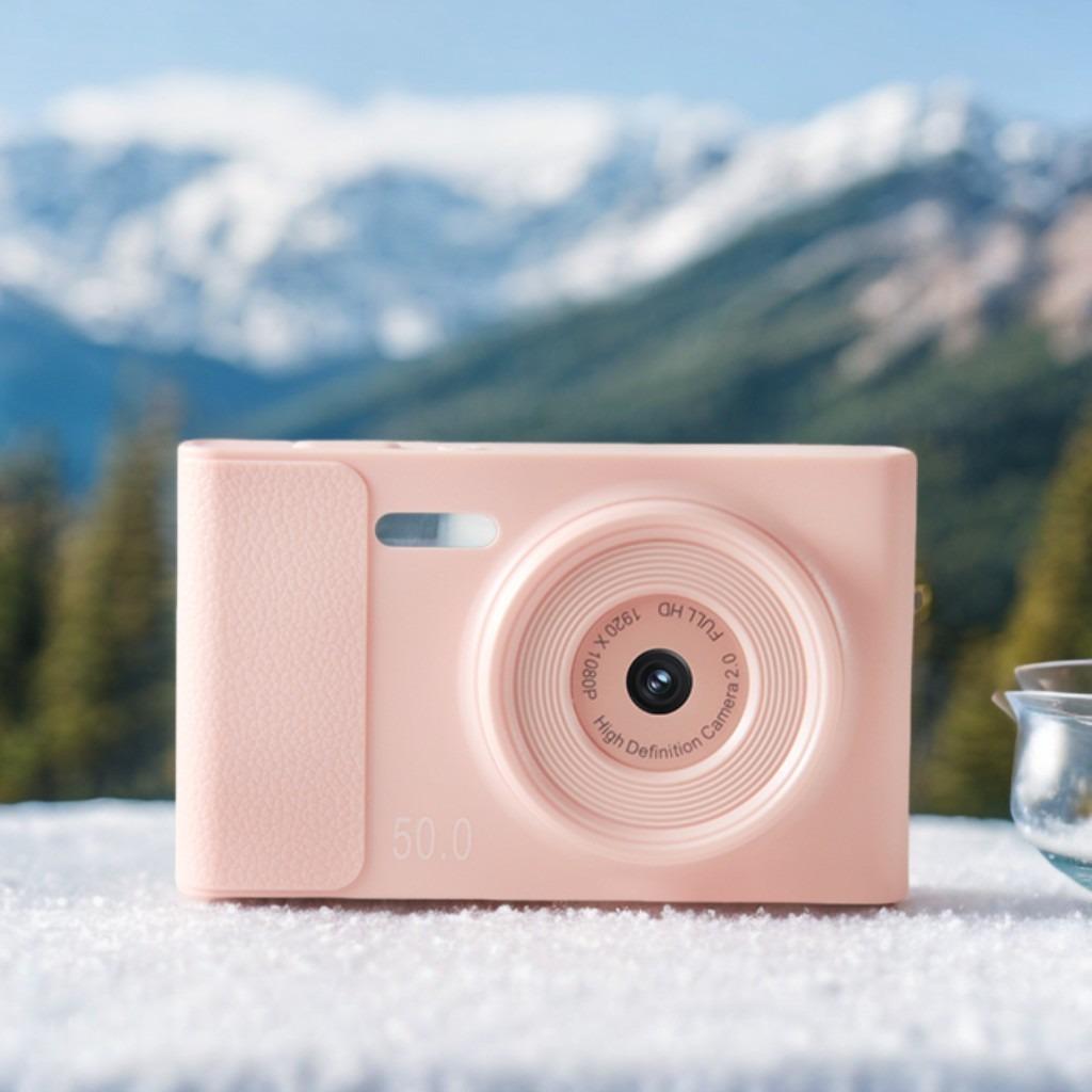 

4K HD 2.4inches Photo Camera Light Portable 8X Quick Zoom Video Shooting Instant Thermal Camera Digital Cameras 50Million Pixels Only Camera рожевий