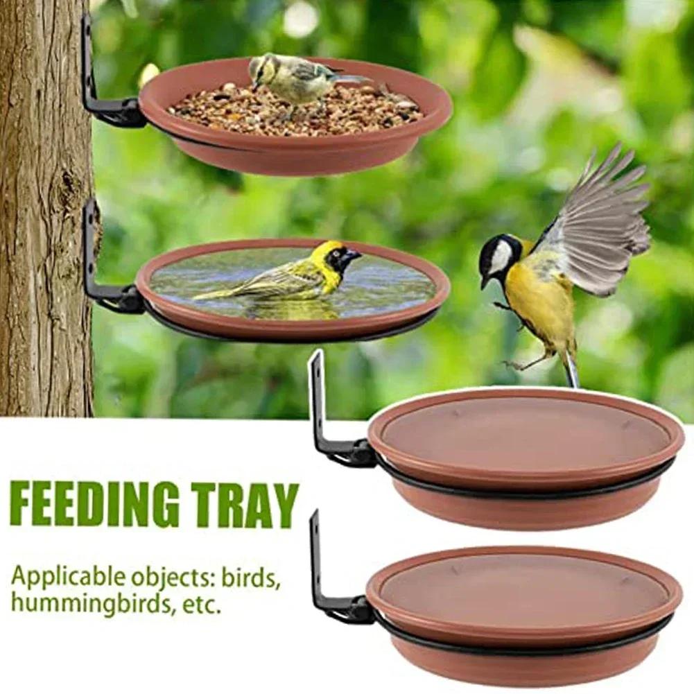 Outdoor Bird Feeder Bird Feeder Tray Garden Birdwatching Robust Bird Feeder Set Bird Feeder Plastic Construction