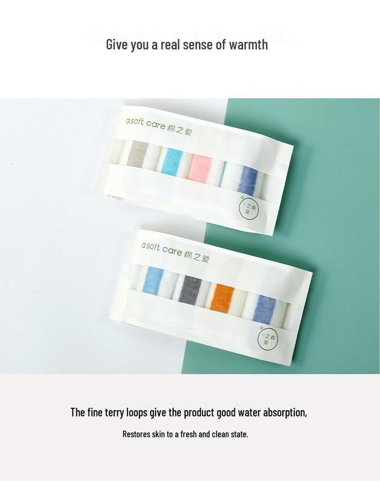 4-Pack Pure Cotton Small Towels for Face and Bath: Absorbent, Lint-Free, Unisex Washcloths