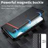 Carbon Fiber Leather Phone Case for Samsung S25 Ultra S24 FE S23 S22 S21 Plus A56 A36 A26 A16 A55 A35 A15 Magnetic Wallet Cover