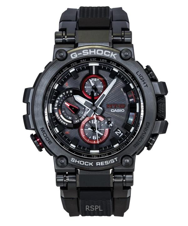 Casio G-Shock MT-G Analog Smartphone Link Harzarmband Schwarzes Zifferblatt Solar MTG-B1000B-1A 200M Herrenuhr