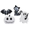 Plastic Halloweens Skull Ornaments Set Of 4 Shatterproofs Indoor Outdoor Decorative Accent