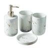 Mouthwash Cup Bathroom Accessories Set of 4 Household Accessory for Kid Girl Boys Outdoor Traveling Household White
