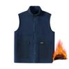 Herren Herbst und Winter Fleece Weste mit Stehkragen Warmes, vielseitiges Oberteil