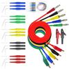 22PCS Multimeter Test Lead Kit 4mm Banana Plug to Alligator Clip Test Lead with 3 Angles Back Probe Wire Piercing Probes