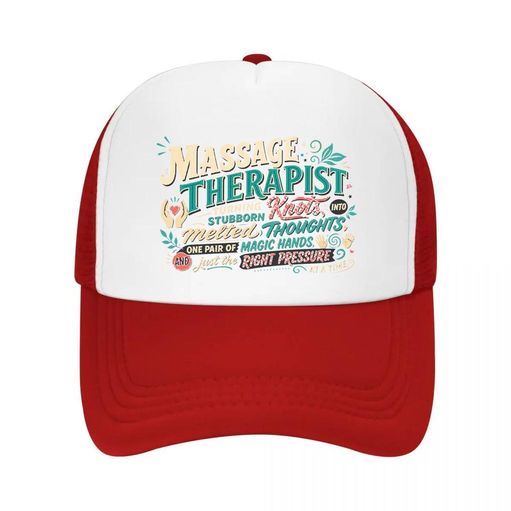 Funny Massage Therapist Quote Typogr Mesh Baseball Cap Casual Hat Outdoor For Womens Unisex FeUnisex