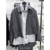 Cabinet 529! Autumn Men's Loose Short Bubble Gauze Jacket 7380556 801 Lightweight Coat 7380/556
