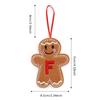 A-Z Gingerbread Man Doll Christmas Decoration Pendants Xmas Tree Hanging Ornament Christmas for Home New Year Kids Gift