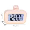 Kawaii Cartoon Pig LED Digital Clock Pink with Night Light Alarm Clock Cute Desktop Clock Student Dormitory2