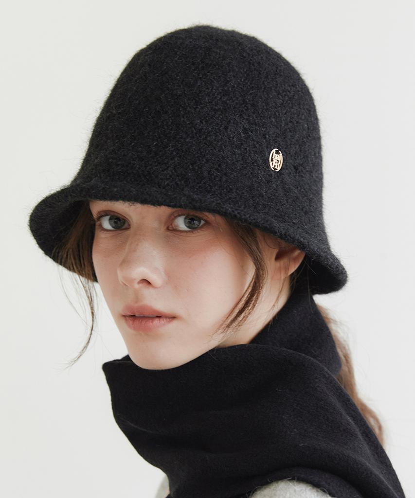 Hallen Wool Hairy Bucket Hat (C039_Black)