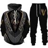 Spring Autumn 3D Printed Fierce Eagle Pattern Hoodies Sweatshirt Men's Sweatpants Set Unisex Tracksuit Fashion Men Clothing Suit