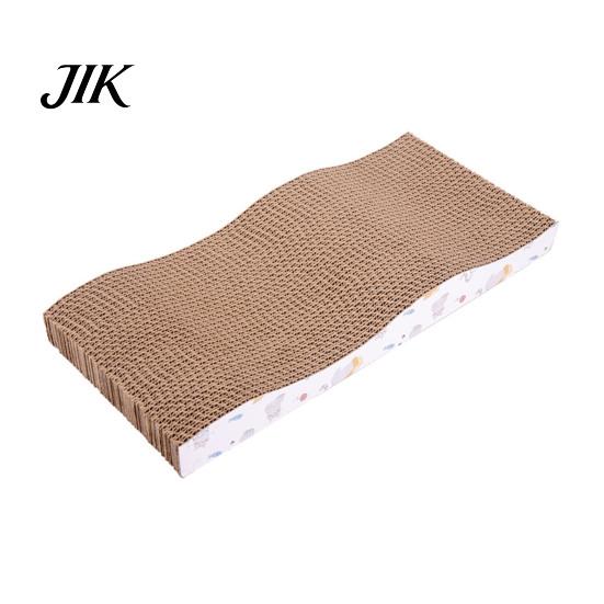 Eco Friendly Cat Scratcher Scratching Post No-Shedding High-Density Corrugated Paper Scratch Toy Wave Shape Design Household Reusable Pad