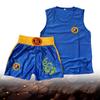 Unisex Wushu Clothing Kung Fu Uniform Kids Sanda Wu Shu Clothes Martial Arts Set Boxing Shorts Suit With Embroidered Dragon
