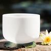 Ennbom Crystal Singing Bowl with Suede Mallet and Rubber Ring, White (8 Inches) for Meditation