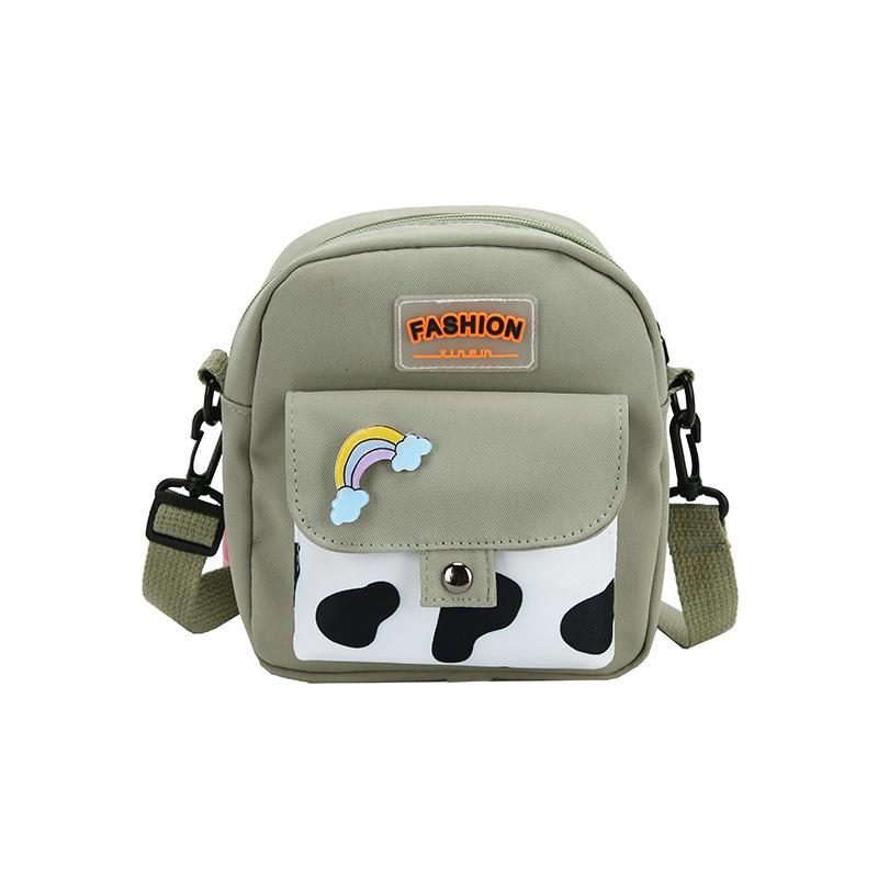 

Женская простая сумка-кроссбоди для денег, милая повседневная сумка-мессенджер, женский наплечный кошелек, милая женская сумка из нейлона с принтом коровы, диагональная сумка для телефона зелёный