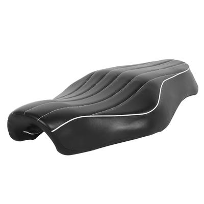 Motorcycle Driver Passenger Seat Saddle with White Strip Fit for Forty Eight Iron Nightster XR1200X