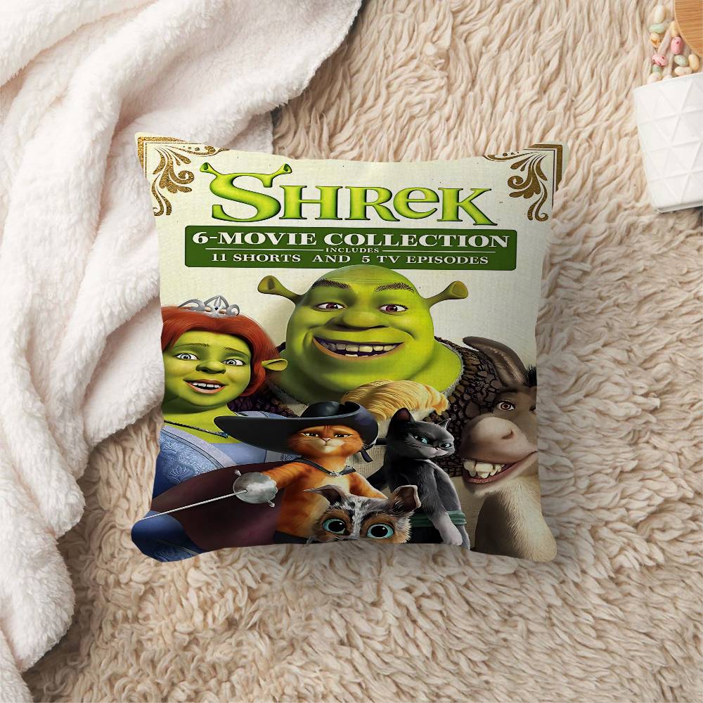 S-Shrek Movie Classic Stitch Lucky Dragon Pillow Cover Sofa Cushion Cover Home Room Decoration Children Gift
