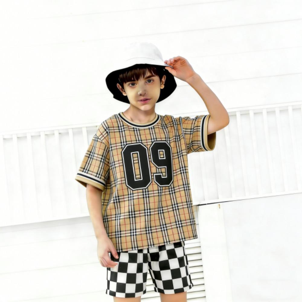 Number Printed Kids T-shirt and Shorts 2 Piece Set Summer Casual Outfit for Boys and Girls Kids Clothing