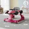 Caminador Interactivo Andador Empujador Coche de Carreras Fórmula 1 3en1 Rosa