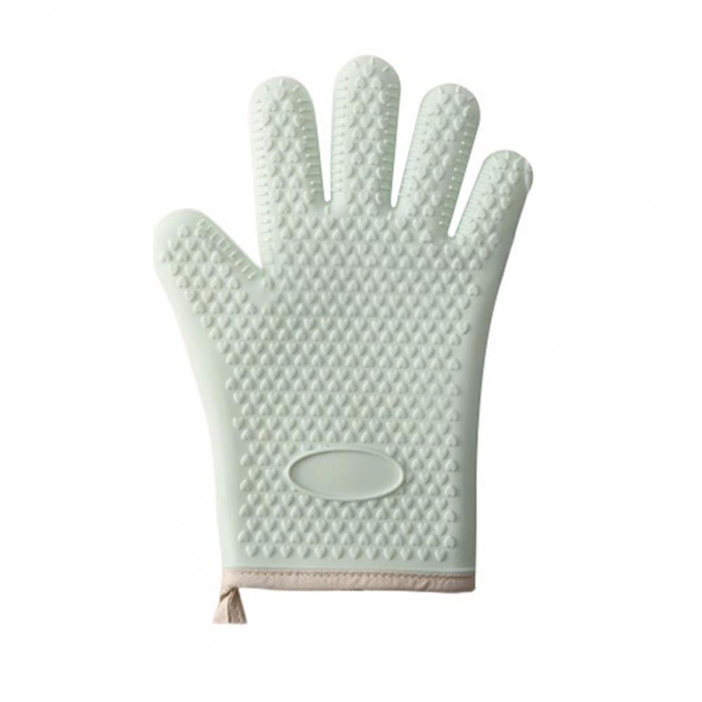 Anti-scalding Gloves Heavy Duty Oven Gloves Heat Resistant Silicone Oven Mitt with Cotton Lining for Baking for Air for Heat