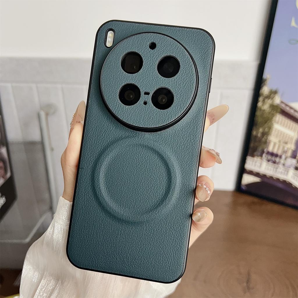 For vivo X300 Pro 5G Magnetic Case PU Leather + TPU Phone Back Cover