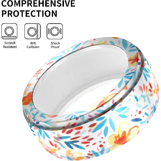 Ring Cover Compatible for Oura Ring Gen 4/Oura Ring Gen3/Samsung Galaxy Ring Protector Case, Rubber Ring Protector Cover for Oura Ring Gen 4 3