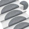 Self Adhesive Stair Mats 10 pcs Light Grey 56 x 17 x 3 cm