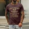 Men's Casual Loose Fit Short Sleeve T-Shirt with Printed Text Graphic Crew Neck Comfortable Summer Top