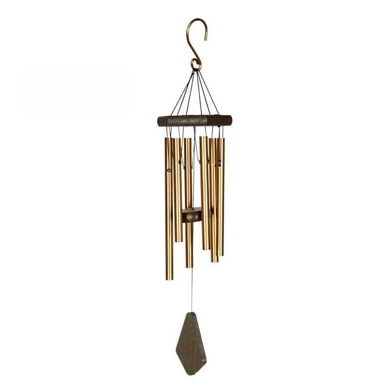 

Креативный Чистый Ручной Работы Массив Дерева Алюминиевый Сплав Подвеска Колокольчик Ветра Простой Современный Домашний Подвесной 24 Дюйма PG24 Bronze & Gold
