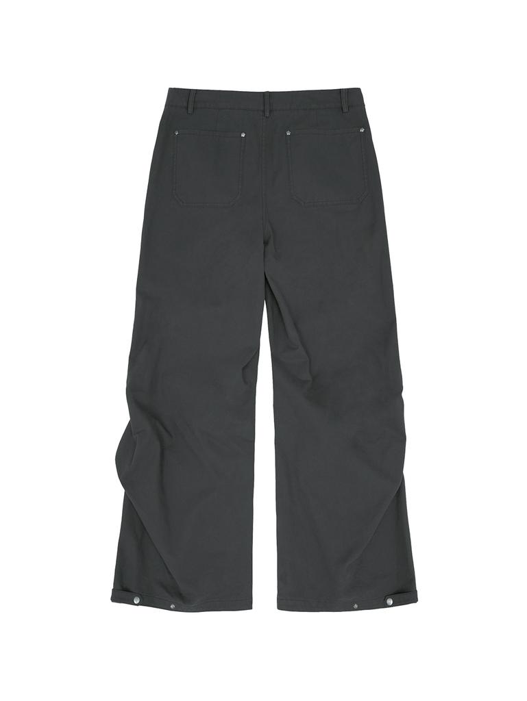 TUOMIO Washed Belt Bag Pants [Charcoal]