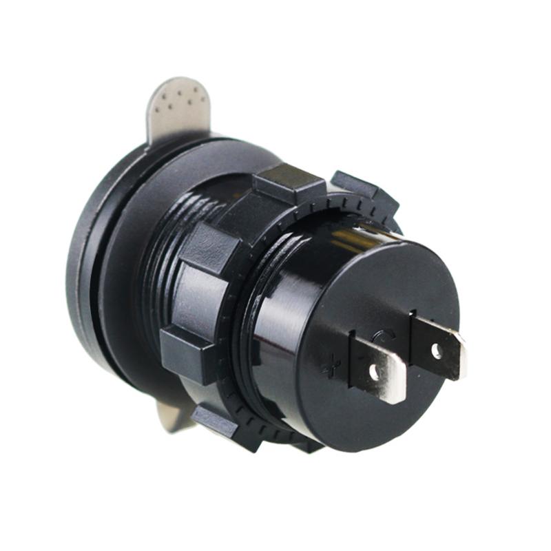 Quick Charging QC 3.0 USB Car Charger Socket with Voltmeter USB Charger Socket with Switch for Cars Motorcycles ATVs Boats