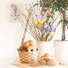 26pcs Plastic Easter Egg Twig Arrangements Artificial Easter Egg Vine Branches Spring Floral Stems Centerpiece Wreath Decoration
