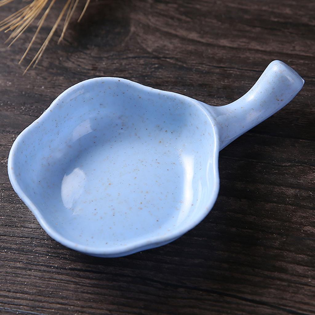 Small Dish Blue Multifunctional Safe Durable Reusable Small Dipping Sauce Bowls with Handle for