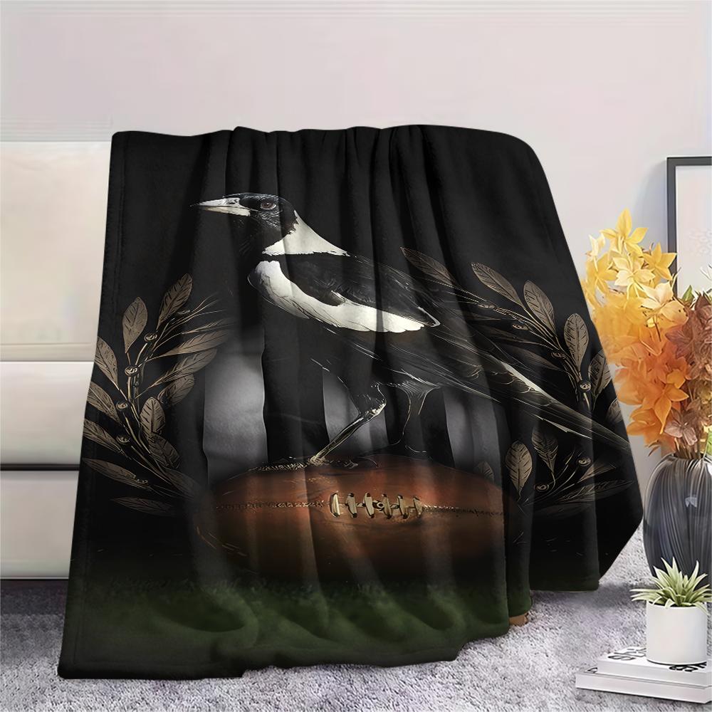 Crow Logo Team Print Flannel Blanket,High quality Comfortable for All Seasons,Home Decor,Warmth and Comfort,Perfect for Christmas Gifts
