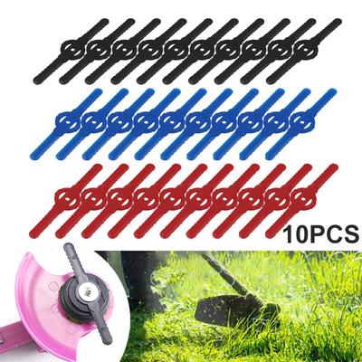 10Pcs Kunststoff Rasenmäher Klingen Gras Trimmer Kopf Ersatz Cutter Garten