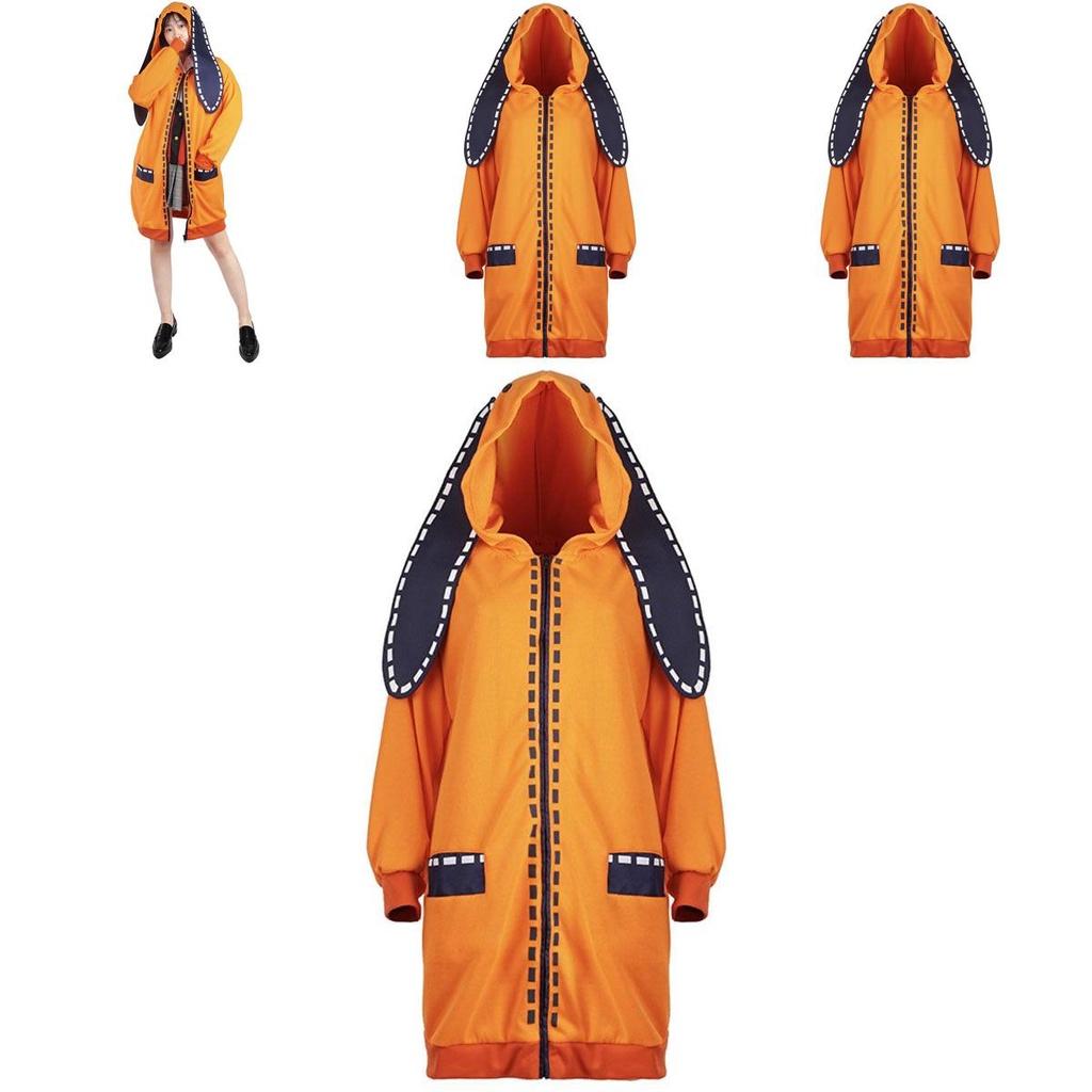 Kakegurui Compulsive Gambler Runa Yomozuki Cosplay Costume Cozy Hoodie Coat