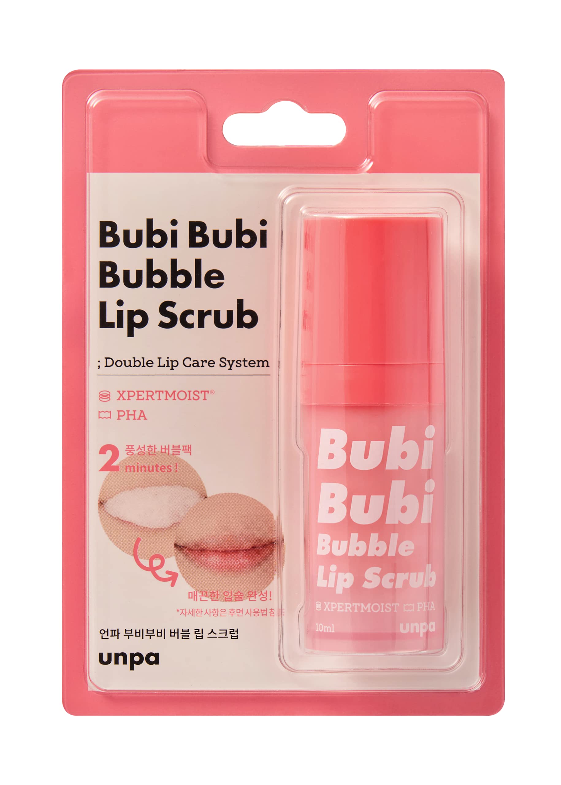 Официальный пенящийся скраб для губ UNPA Bubi Bubi Bubble Lip Scrub Отшелушивающий скраб для губ, улучшающий эластичность, персиковый Bubi Bubi Lip Scrub Уход за губами Маска для губ Скраб для губ розовый