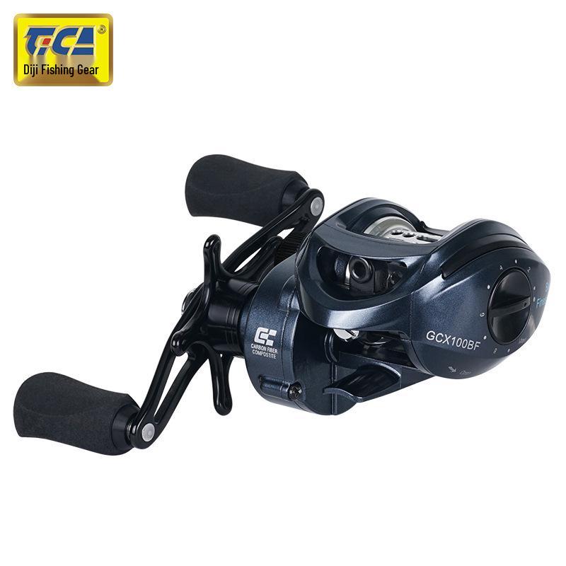 Diji GCX Micro Baitcasting Reel - Smooth Long Cast Fishing Reel with Shallow Spool and 5 Bearings, Handles Lures from 2.5g to 10g GCX-Right Hand