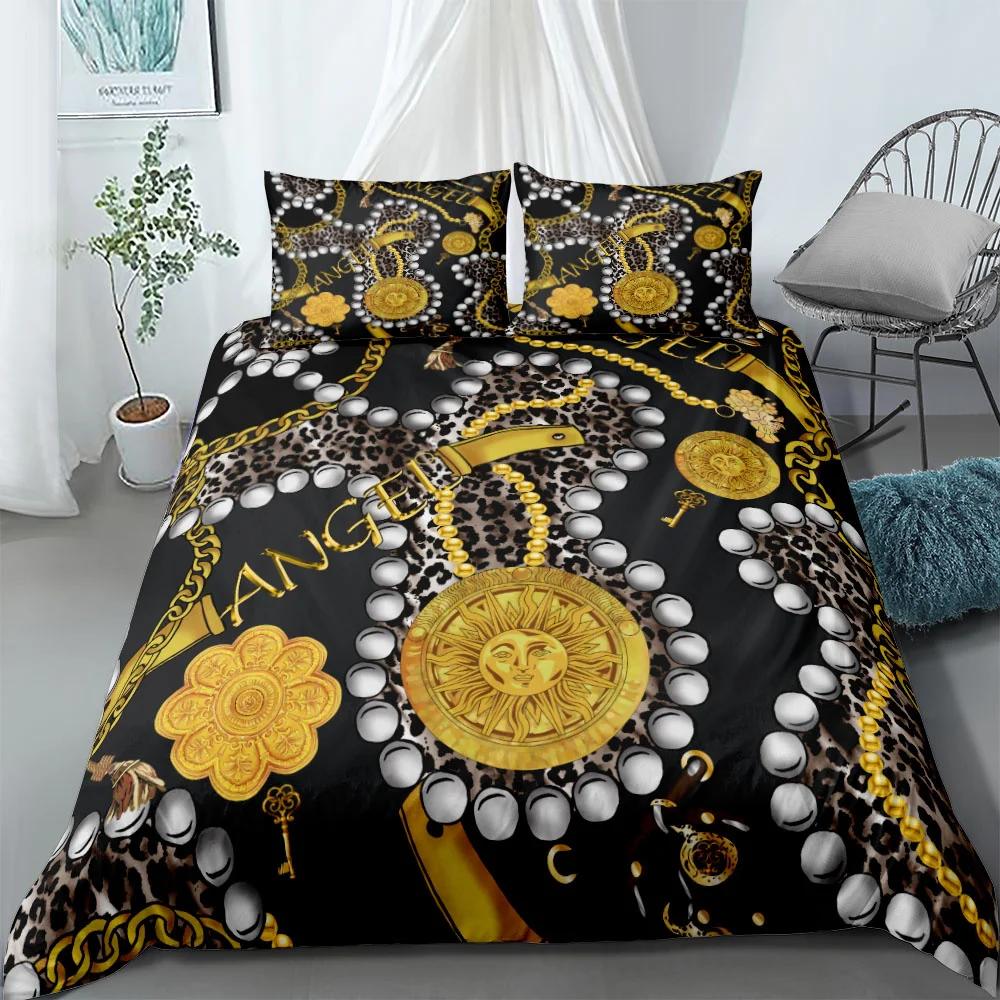 

Комплект постільної білизни в стилі бароко з левами, європейський стиль, розмір кінг, королева, двоспальний, повний, твін, одинарний EU Twin(135x200cm)