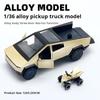 1:36 Hraček Cybertruck Terénní Vozidlo Kovový Model Auta Plážová Motorka Hobby Sběratelský Dárek k Narozeninám Pro Kluka