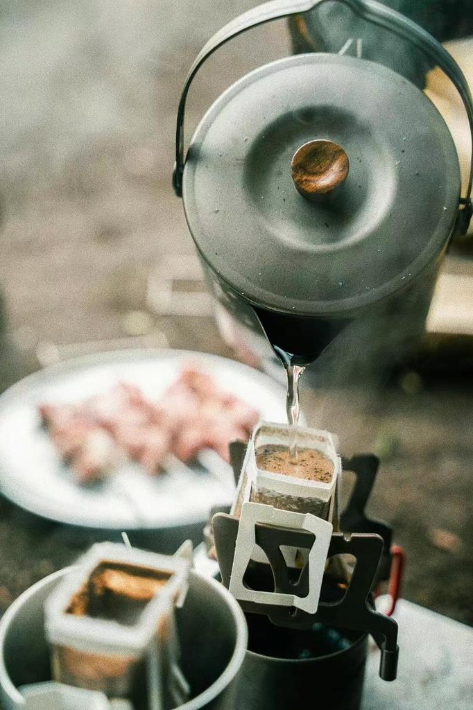 Boundless Voyage Titanium Camping Kettle for Camping Coffee Outdoor Camping Includes Storage Bag Ti3128D Kettle, Barbecues, 1.5L Capacity, Kettle,