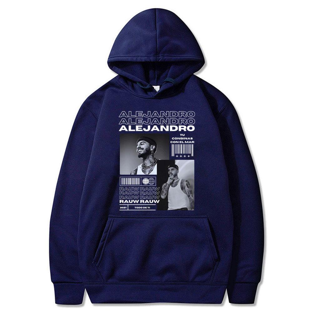 Singer Rauw Alejandro Todo De Ti Album Cover print men‘s Fashion Autumn fleece hoodie Long Sleeves Clothes Street Regular fit