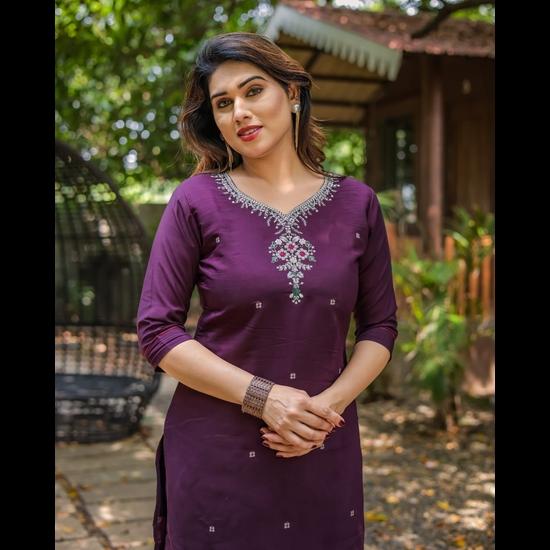 Designer Embroidered Straight Kurta for Festive & Casual Wear