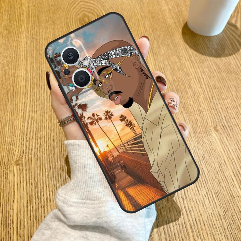 

2Pac Hip Hop Singer Funda For OPPO Reno 12F 11F 13F 14F 8T 8 Lite 10 11 12 13 14 OPPO Find X8 X6 X5 X9 Pro Case OPPO Reno11
