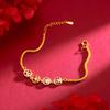 Sparkling Joy Ping An Bracelet Women's Chinese Style Temperament Light Luxury High Sense Text Tags Adjustable