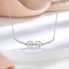Accessories New 925 Sterling Silver Love Infinite Necklace Women's Niche Design Personalized Bow Neck Chain ins