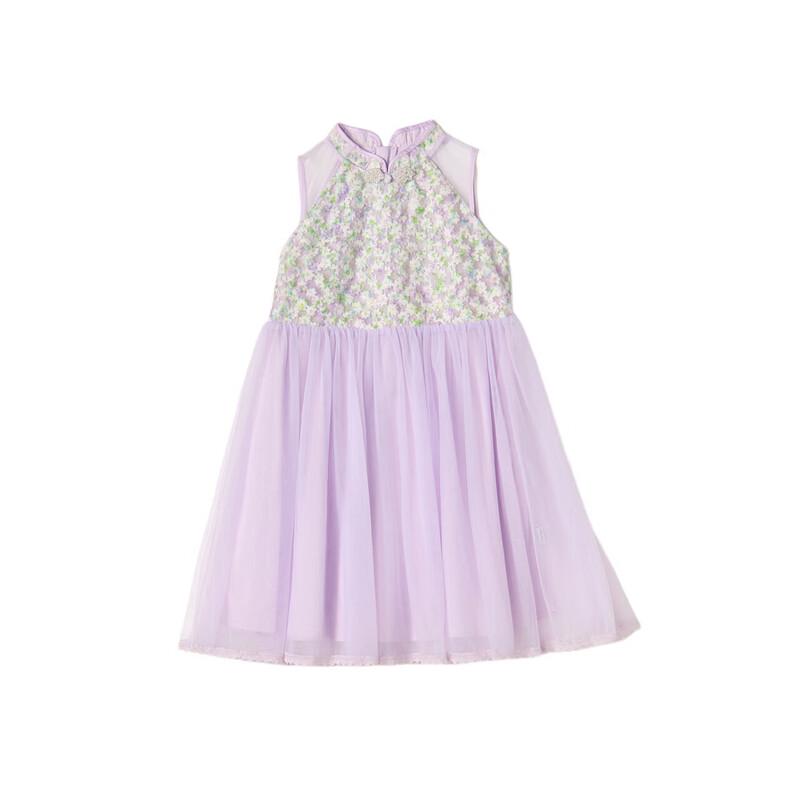 Deesha Girls' Summer Lace Mesh Princess Dress